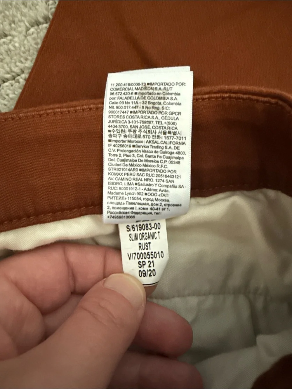 Banana Republic Traveler Chino Slim Fit Pants Rust Men's 35x30